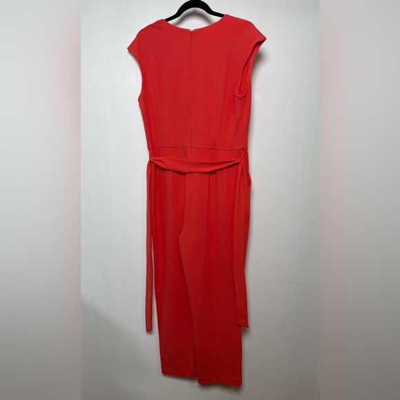 Nine West Coral Wide Leg Jumpsuit with Belt Size 10 - Picture 5 of 13